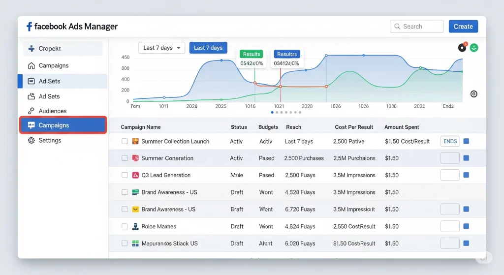 Facebook ads manager