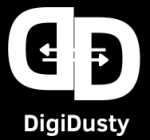 black and white modern digital marketing logo